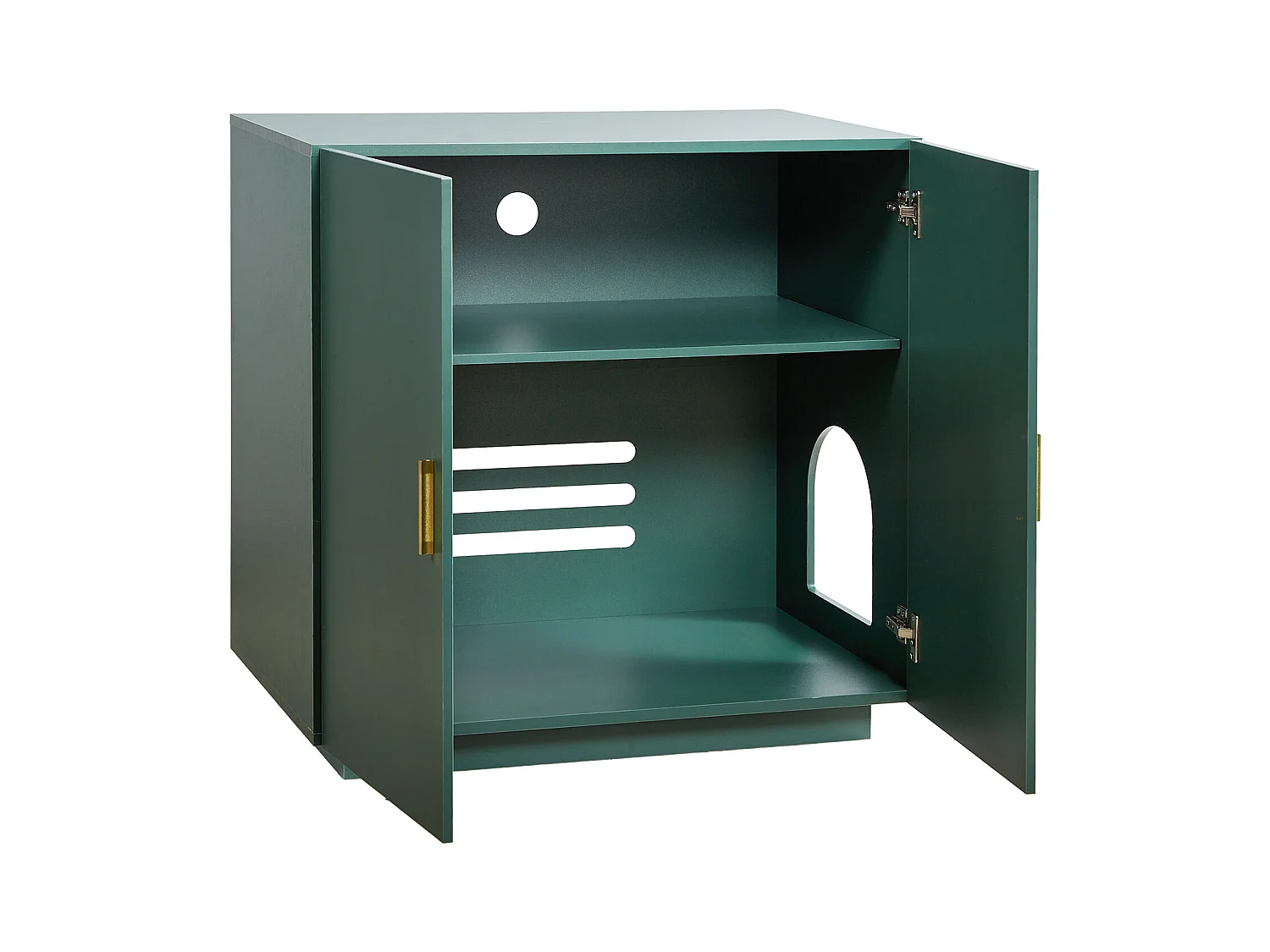 Meuble pour Bac à Litière SucceBuy Chat Armoire Cache Maison de Toilette de Chat Double Porte, Niche Cache-litière Bois avec Trous d'Aération, 80 x 50 x 79 cm