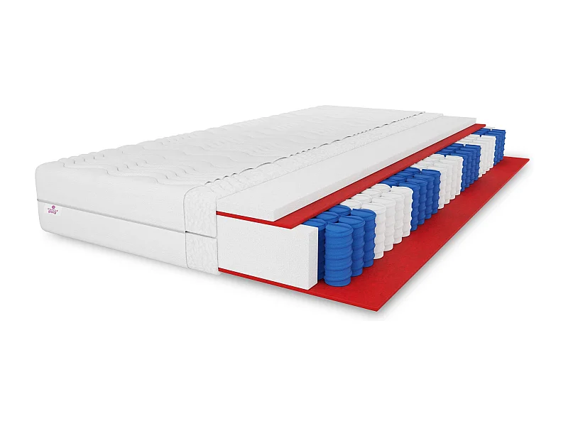 Matelas à ressorts ensachés Lambada, 7 zones, 120x200x21 cm, H3, aloe vera