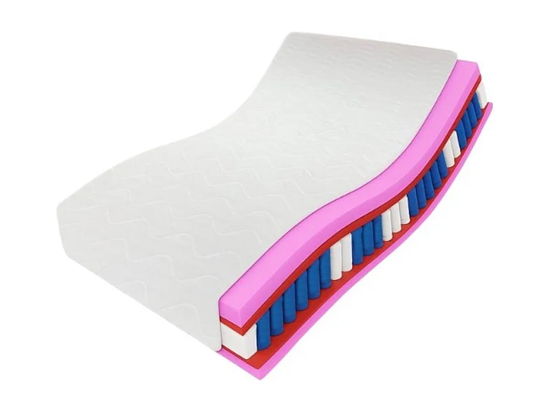 Matelas à ressorts ensachés Muvieso, 7 zones, 180 x 200 cm, hauteur 25 cm, H3, noir