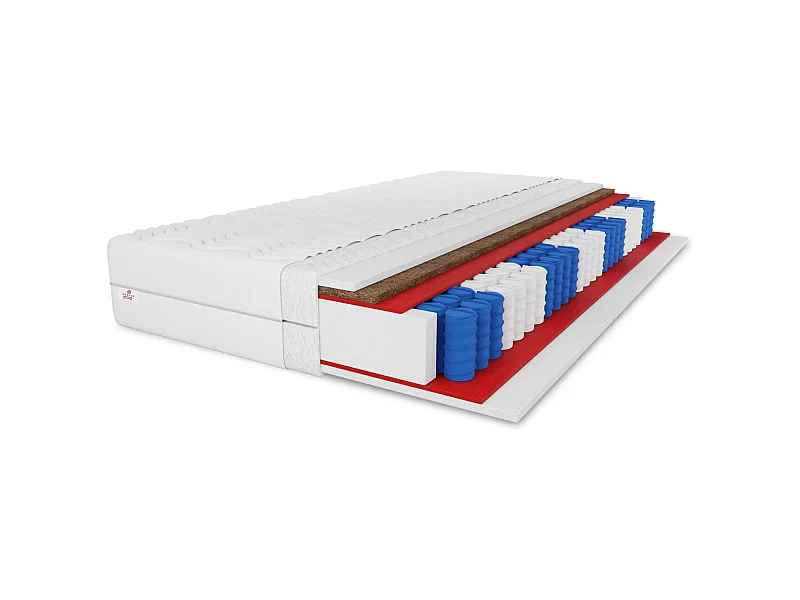 Matelas à ressorts ensachés Salsa Kokos, 7 zones, 140X200 cm, H3, hauteur env. 19 cm, aloe vera
