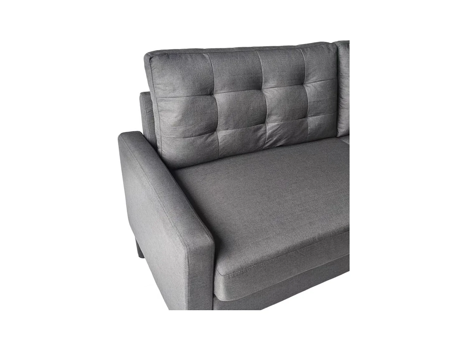 Sofá de 3 plazas de 86x184x76 cm con cojines desenfundables en color gris oscuro Dubi