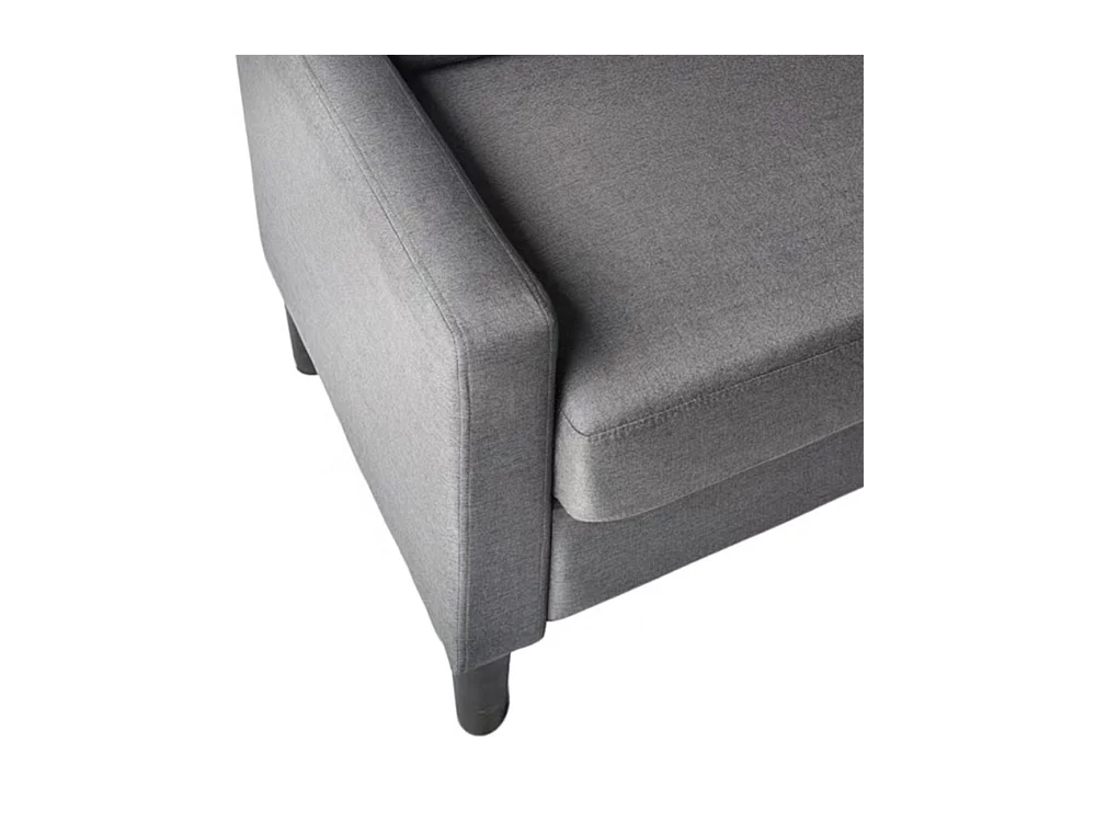 Sofá de 3 plazas de 86x184x76 cm con cojines desenfundables en color gris oscuro Dubi