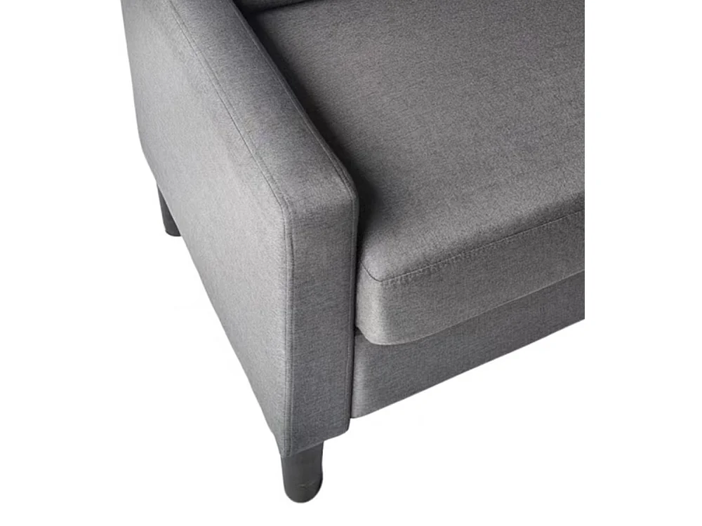 Sofá de 3 plazas de 86x184x76 cm con cojines desenfundables en color gris oscuro Dubi