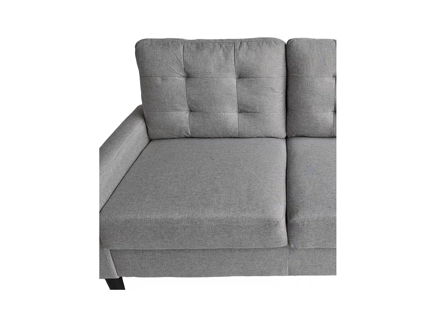 Sofá de 2 plazas de 86x140x76 cm con cojines desenfundables en color gris claro Dubi