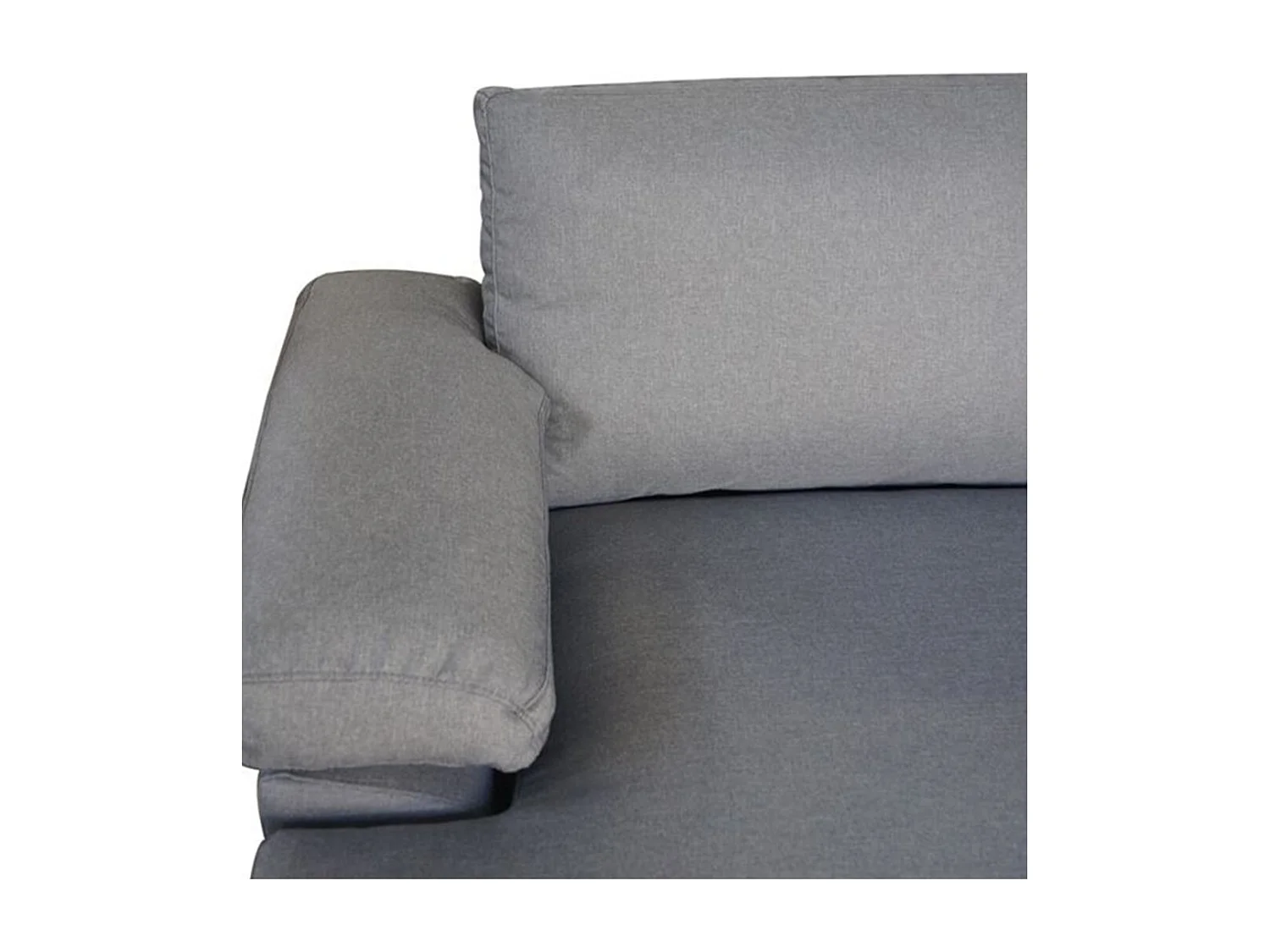 Sofá Chaise Longue reversible 78x171x80 cm con patas metálicas tapizado en color gris Jorge
