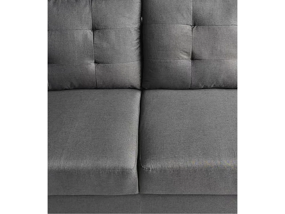 Sofá de 2 plazas de 86x140x76 cm con cojines desenfundables en color gris oscuro Dubi