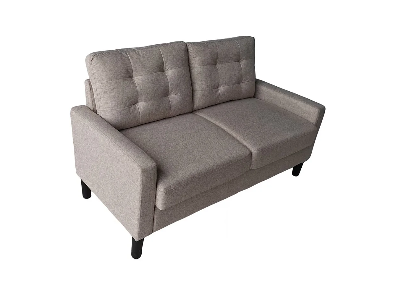 Sofá de 2 plazas de 86x140x76 cm con cojines desenfundables en color beige Dubi