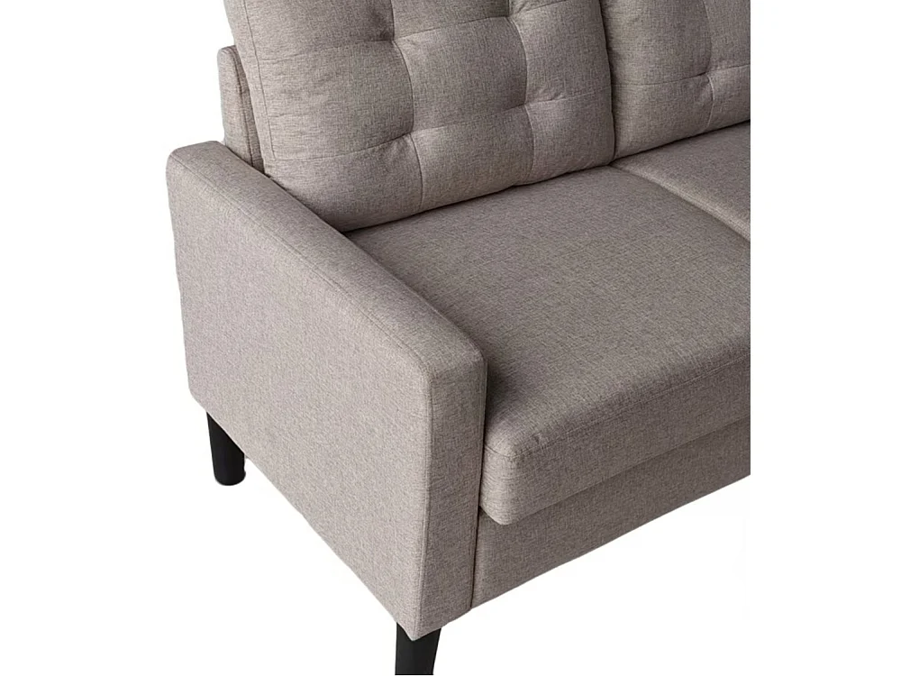 Sofá de 2 plazas de 86x140x76 cm con cojines desenfundables en color beige Dubi