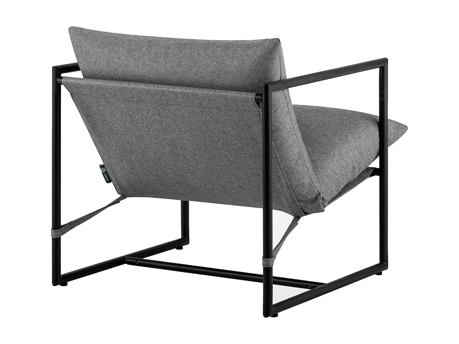 Butaca industrial  estructura metálica y tapizada en tela KSTUR en color gris Jaime cojines desenfundables
