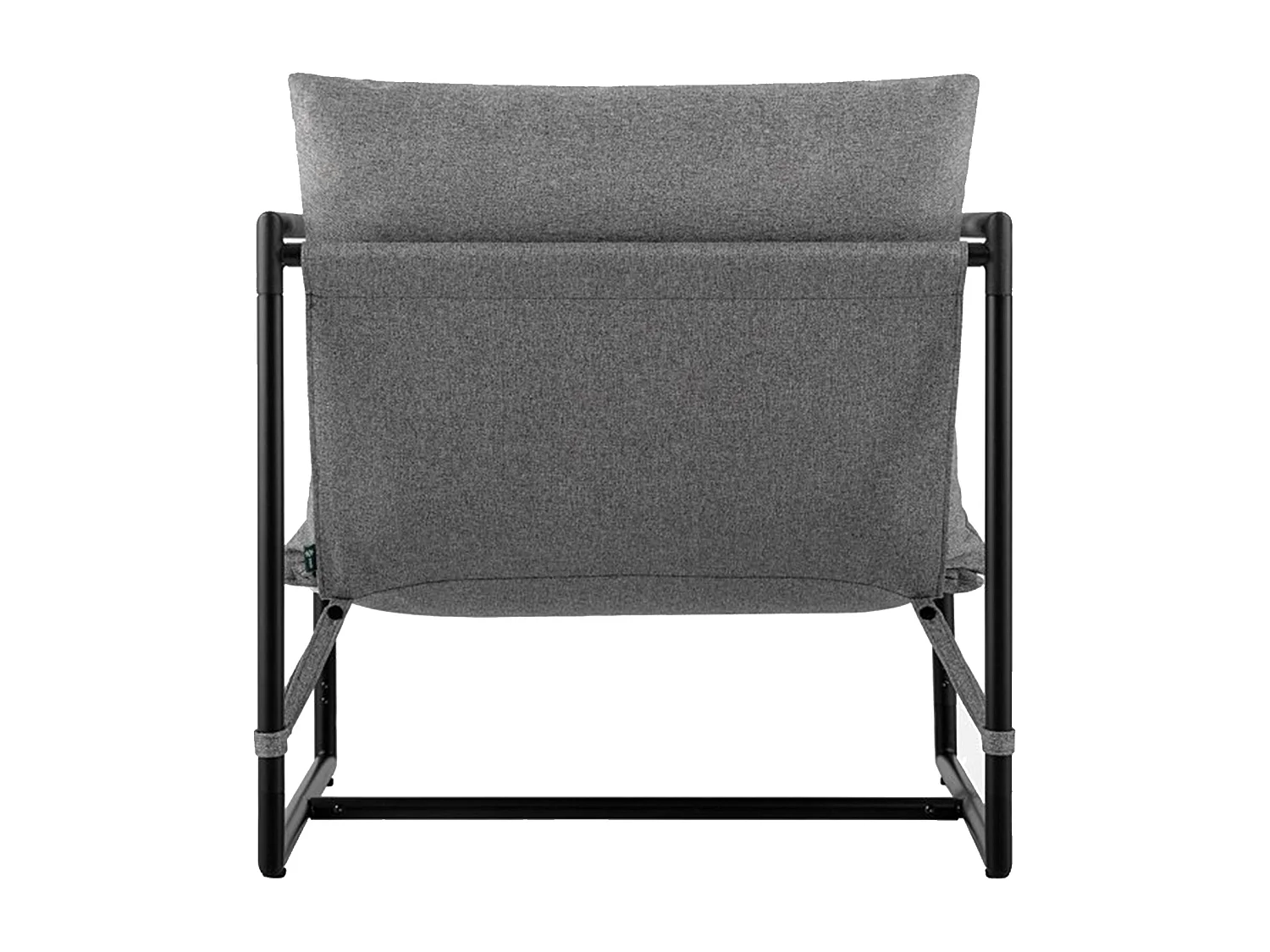 Butaca industrial  estructura metálica y tapizada en tela KSTUR en color gris Jaime cojines desenfundables