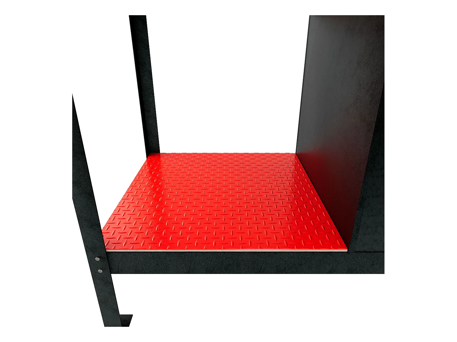 Manny - Banco de trabalho 120x60 cm com gaveta, 1 porta e 1 prateleira em metal preto