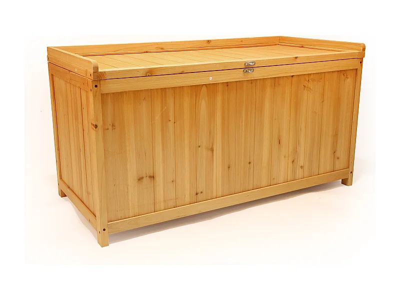 Cubo - Coffre de Rangement Extérieur 113x60x53 cm en Bois d’Épicéa avec Fermeture à Cadenas