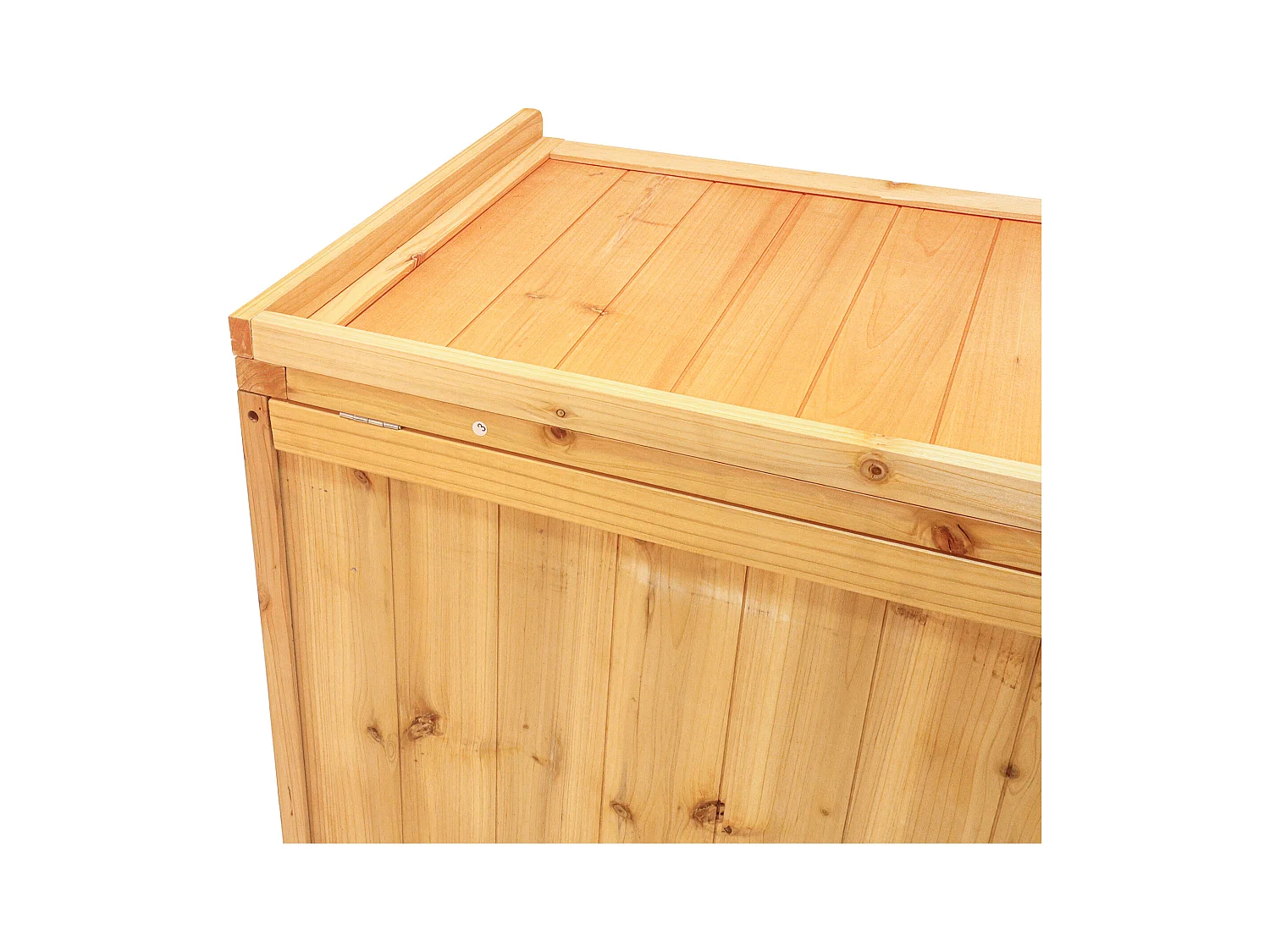 Cubo - Coffre de Rangement Extérieur 113x60x53 cm en Bois d’Épicéa avec Fermeture à Cadenas
