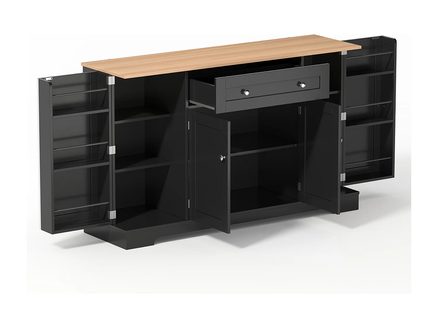 Buffet multifonction avec tiroir, portes et étagères réglables – Design moderne avec protection anti-basculement, idéal cuisine, salon