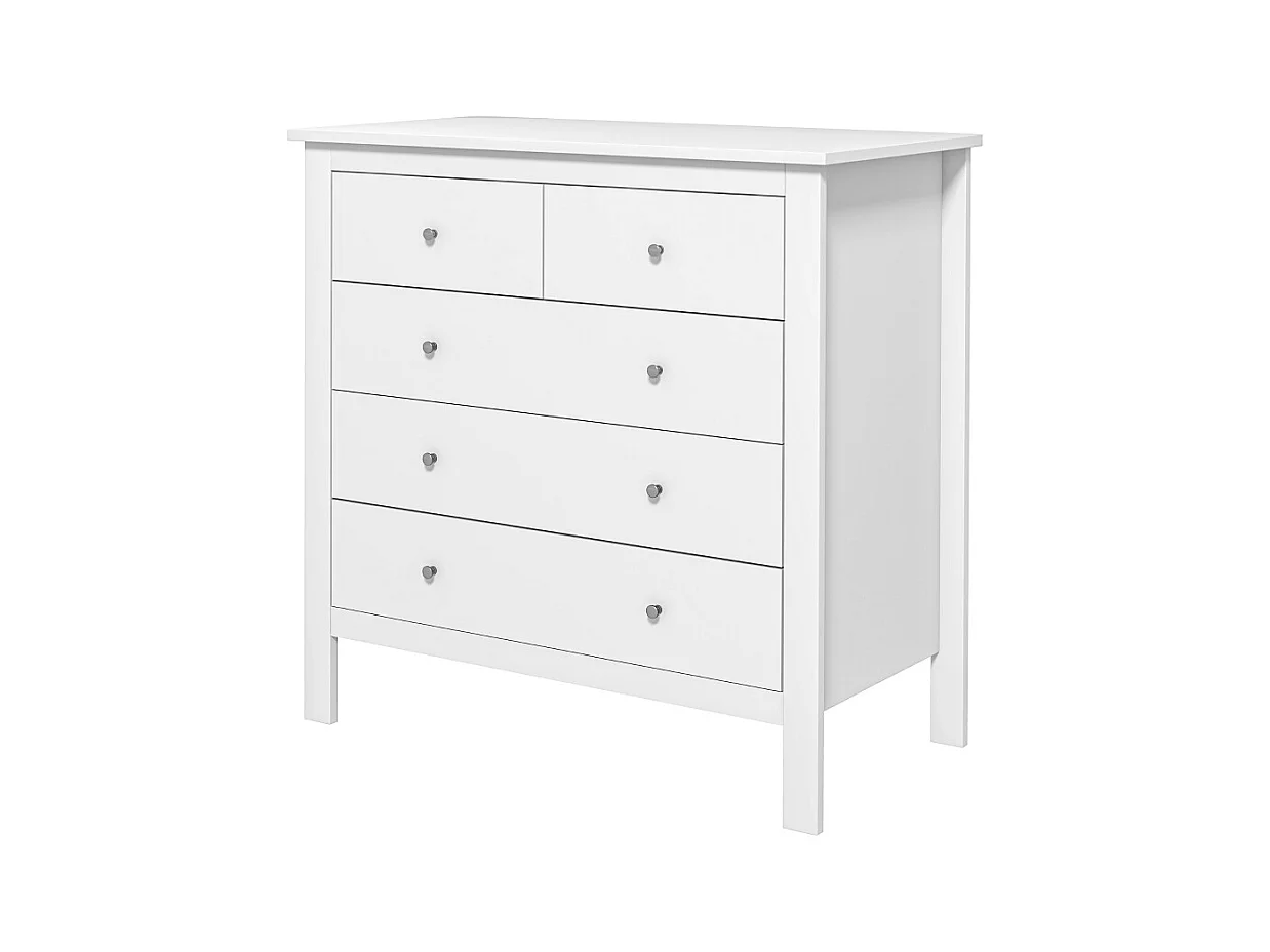 Commode/Buffet 79 x 39,5 x 80,5 cm – Ouverture/fermeture silencieuse avec protection anti-basculement – Blanc