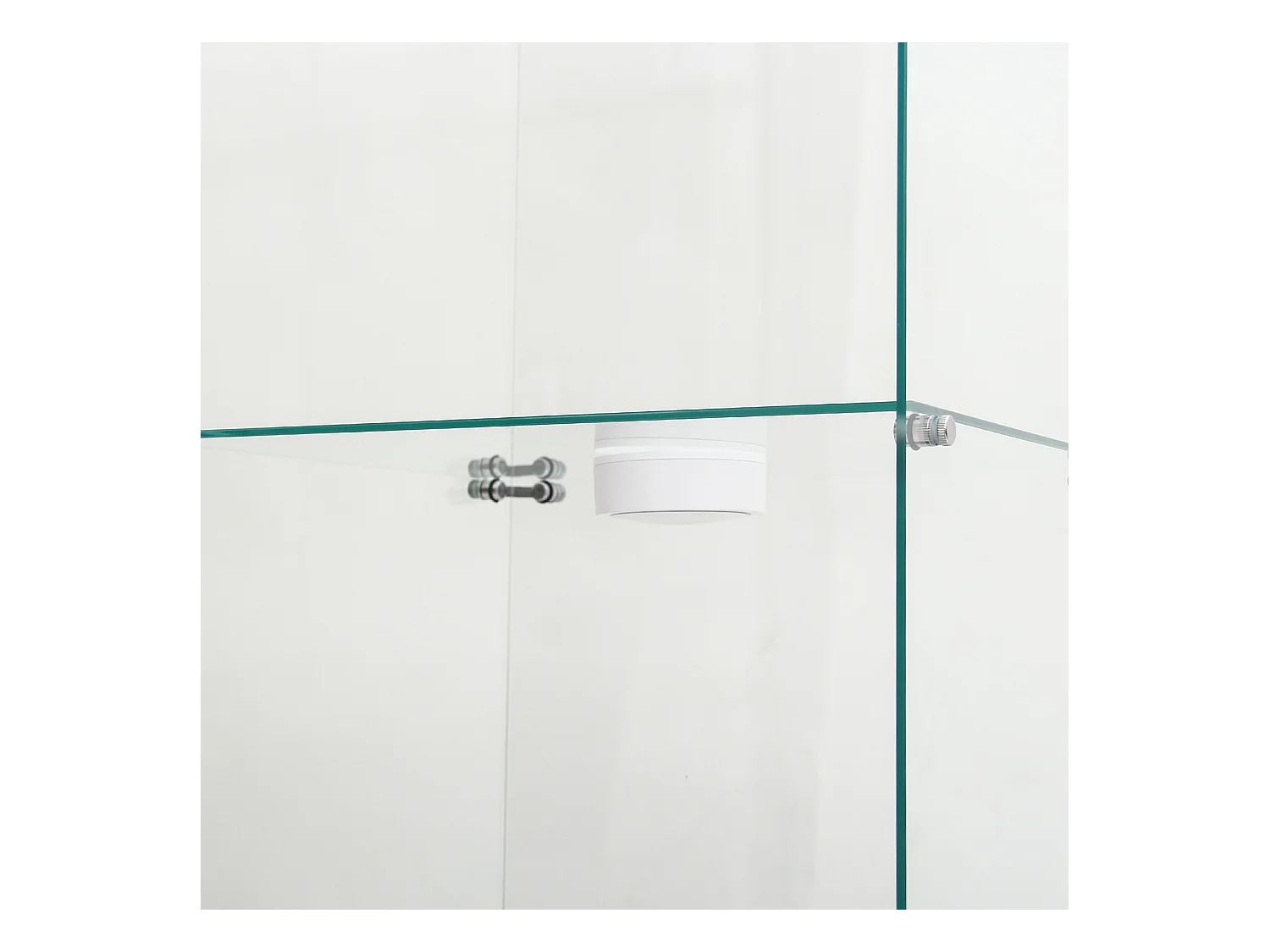 Vitrine en verre à trois couches avec lumière LED, noire, élégante vitrine en verre pour exposer vos trésors