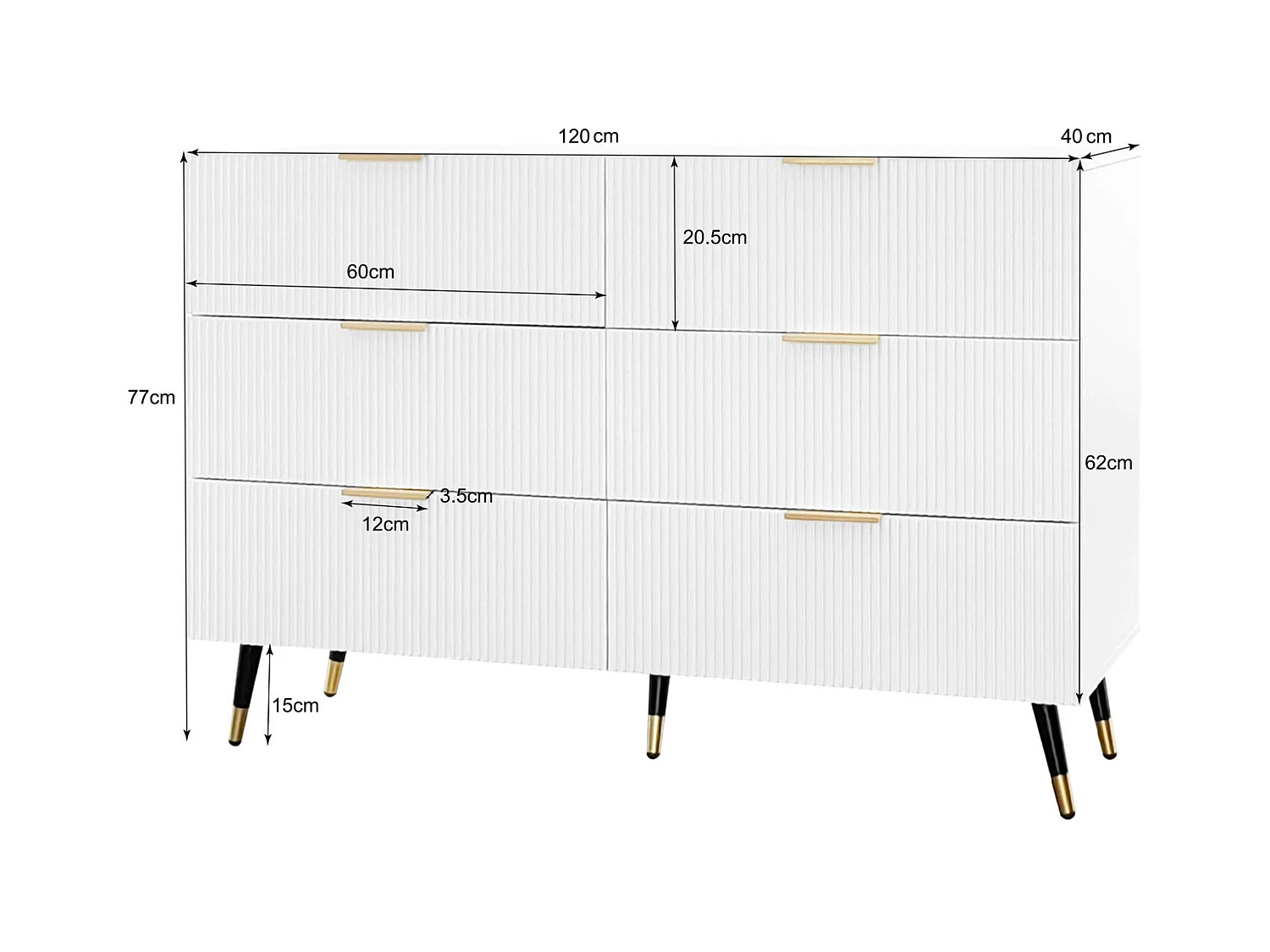 Buffet élégant au design moderne, avec tiroirs, grand espace de rangement, idéal salon, salle à manger et chambre
