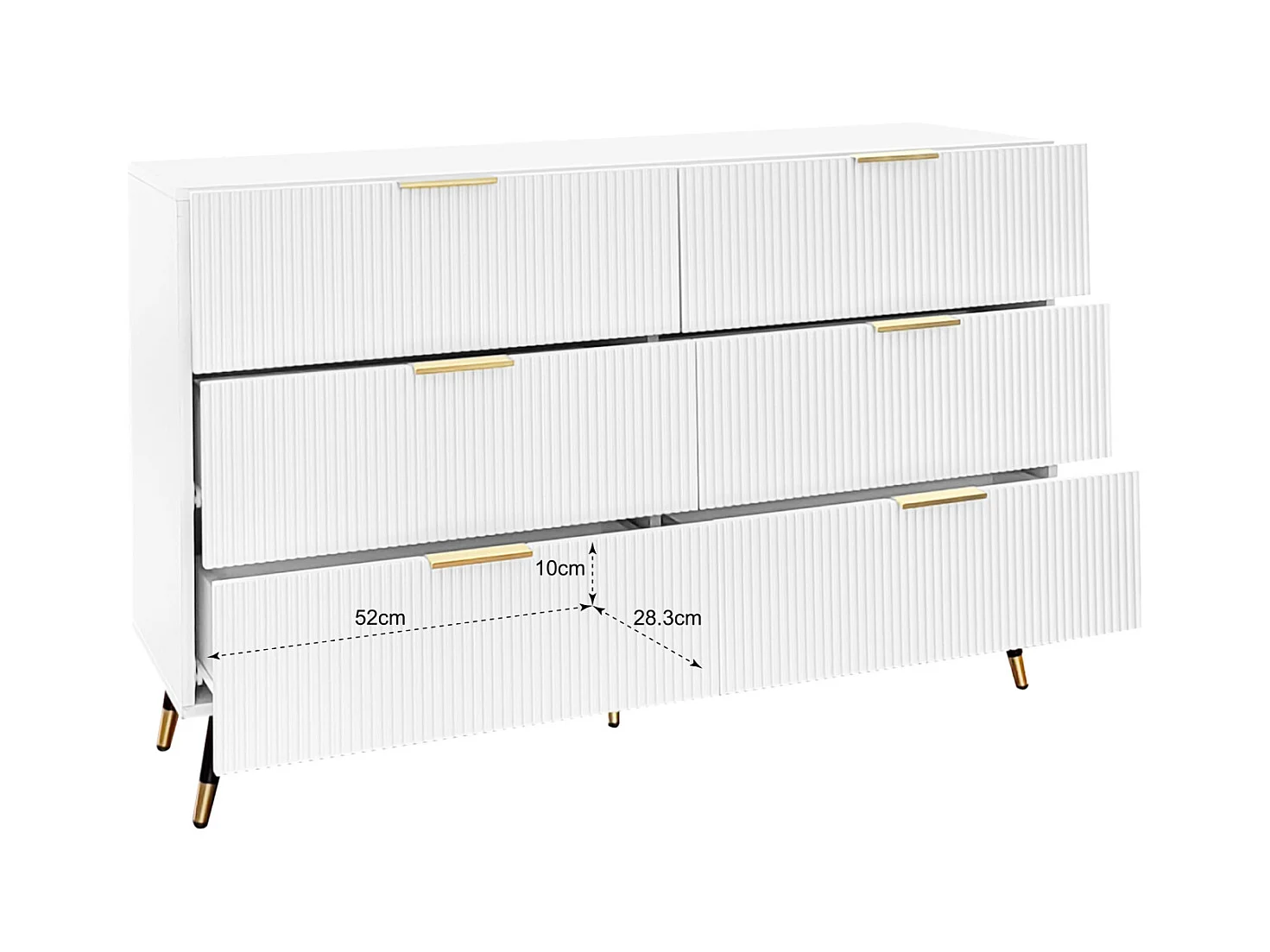 Buffet élégant au design moderne, avec tiroirs, grand espace de rangement, idéal salon, salle à manger et chambre