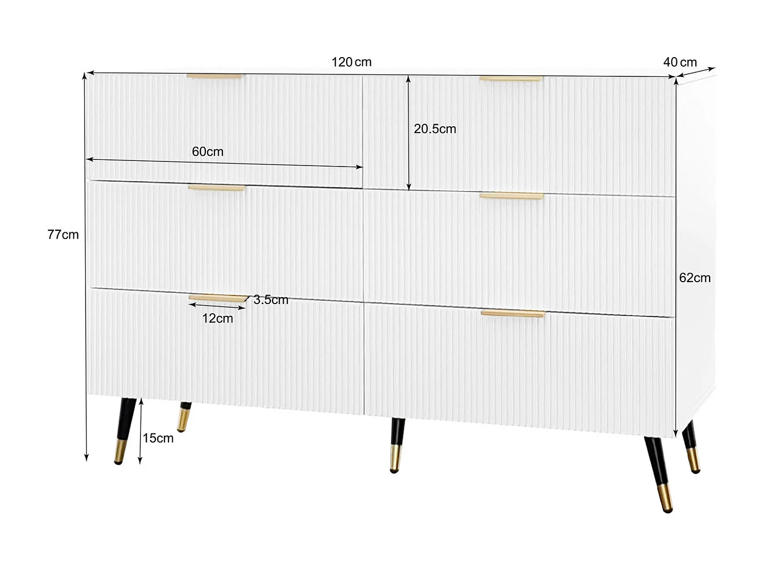 Elegante aparador de diseño moderno, con cajones, gran espacio de almacenamiento, ideal para sala, comedor y dormitorio.
