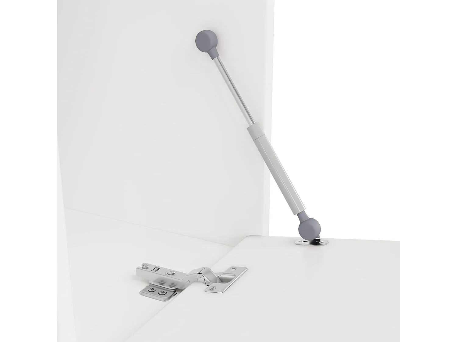 Buffet / armoire de cuisine 100×50×140 cm avec portes pliantes, Meuble moderne et multifonction pour cuisine, salle à manger et salon, Blanc