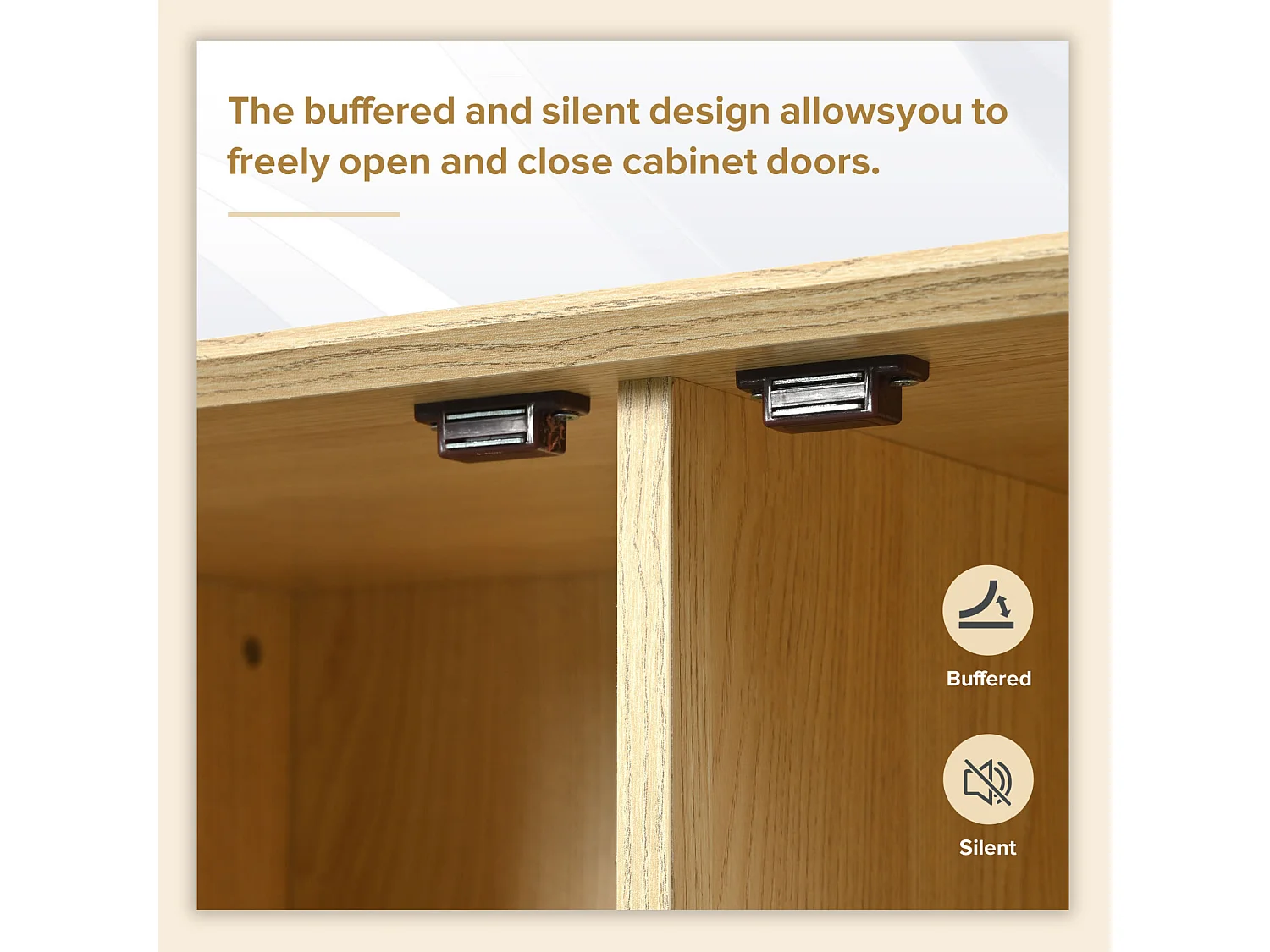 Aparador con 1 cajón y 2 puertas de ratán magnético, patas de madera maciza, estantes negros y regulables, Elegante mueble de roble