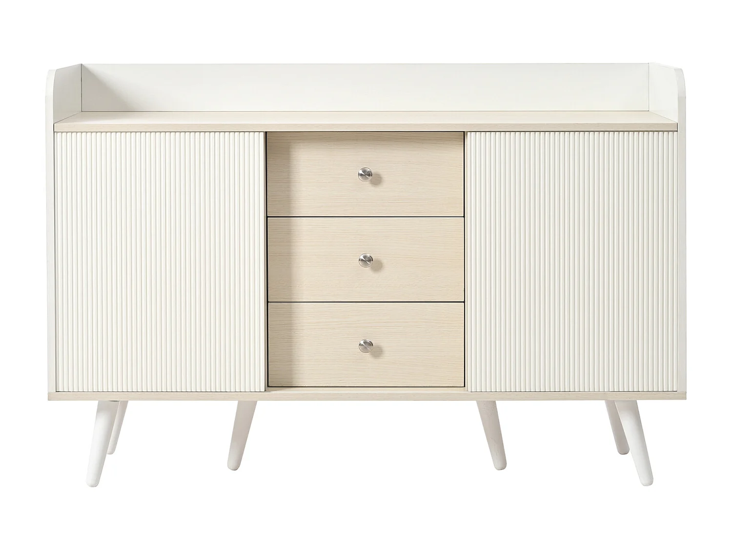 Dressoir met 3 lades - Mooie moderne houtlook met opbergplanken - Voor slaapkamer en woonkamer - L117,5 cm