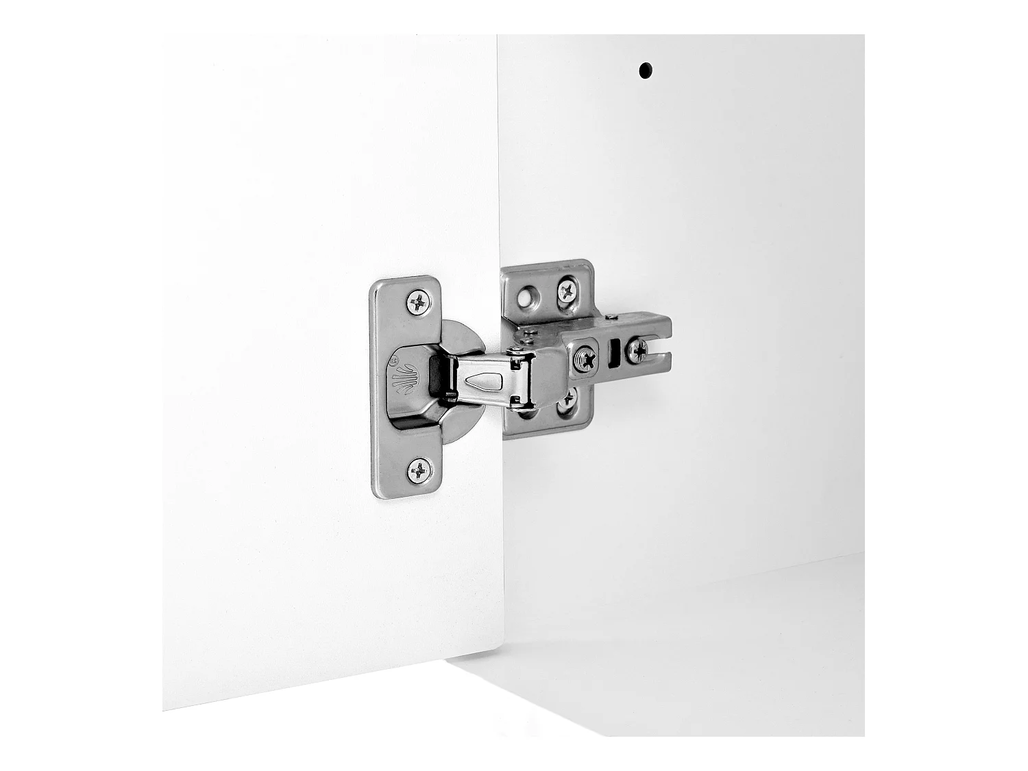 Buffet 140 x 37,8 x 82 cm – 4 portes, 4 tiroirs avec stratifié amovible – Poignées et pieds dorés – Meuble pour salon et salle à manger