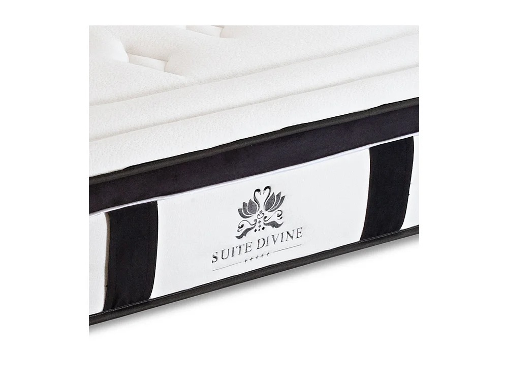 SUITE ETOILEE | Ensemble SUITE DIVINE 160x200 cm | Matelas Mémoire de forme + Sommier Bois