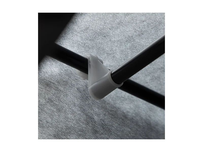 Armoire pliante en tissu gris foncé avec 8 étagères et tringle à vêtements – 125 x 43 x 162,5 cm, pratique et gain de place pour chambre