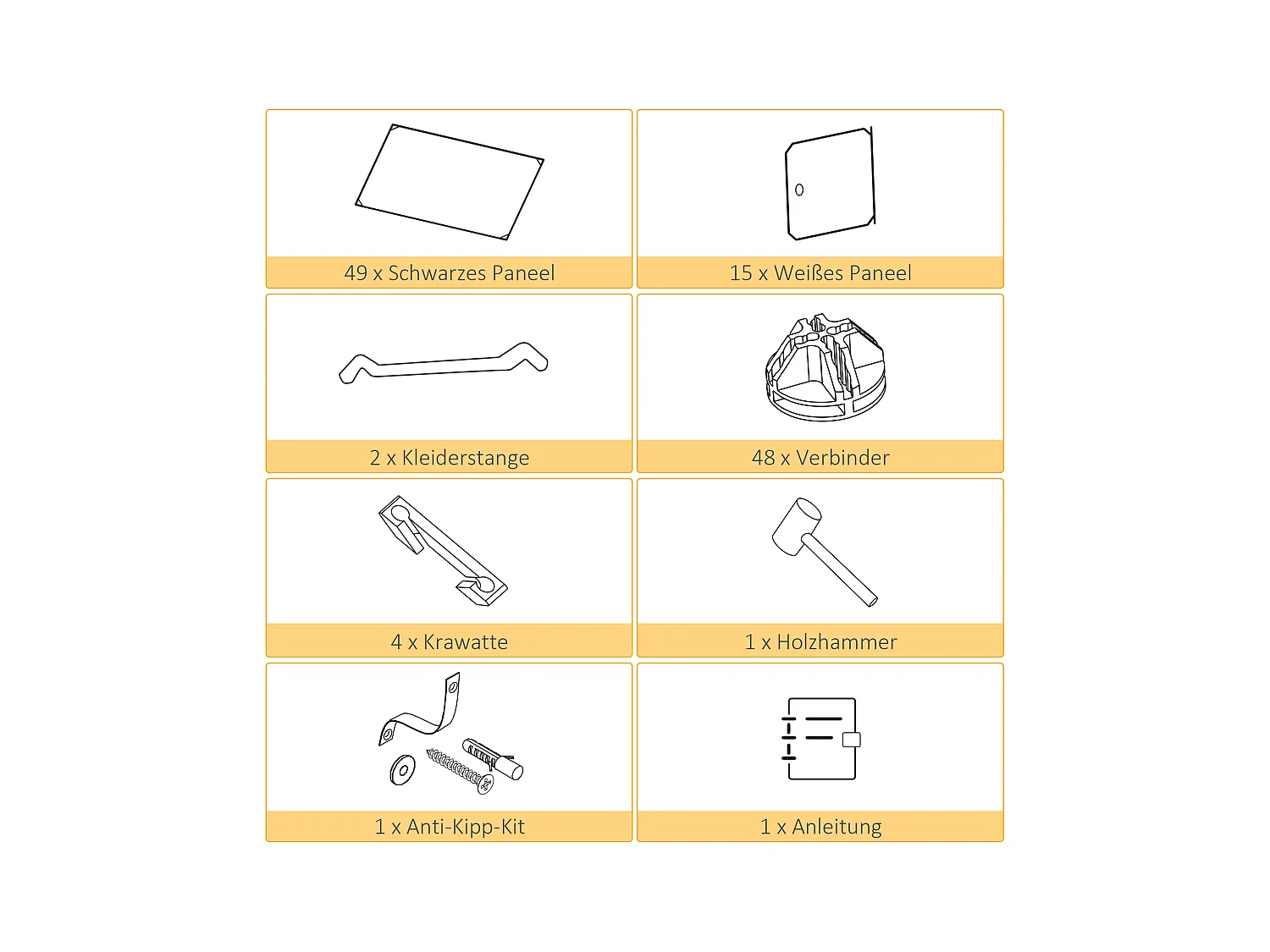 Système modulable DIY avec 2 grands et 9 petits cubes – Meuble à chaussures et étagères de rangement pour livres et jouets, noir