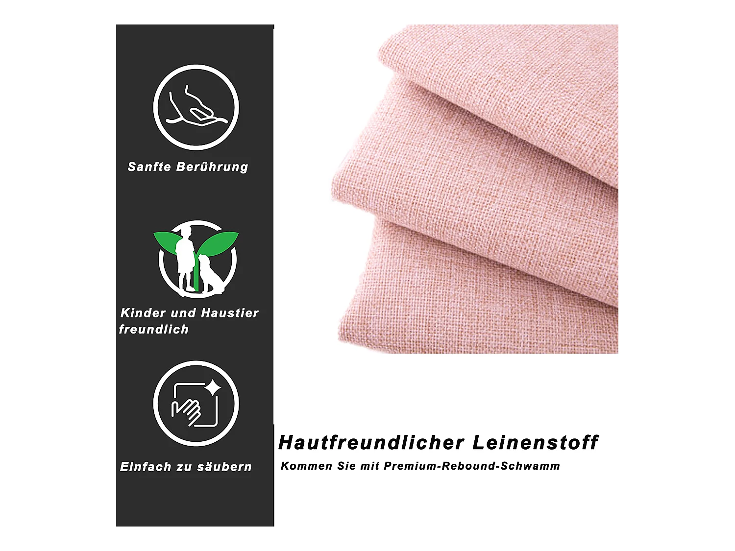 Lit enfant 90x200 cm en tissu rose avec lit gigogne et tiroirs – Revêtement doux, lit simple multifonction