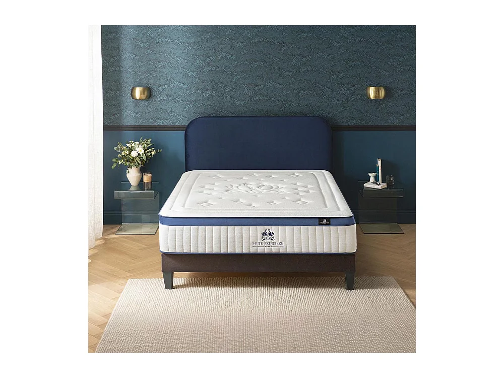 SUITE ETOILEE | Ensemble SUITE PRINCIERE 90x200 cm | Matelas Micro-ressorts + Sommier Bois