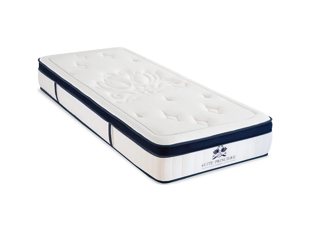 SUITE ETOILEE | Ensemble SUITE PRINCIERE 90x200 cm | Matelas Micro-ressorts + Sommier Bois