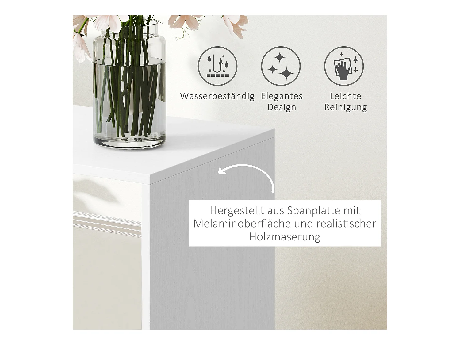 Armoire mobile avec étagères et 4 roulettes – Aluminium, blanc, 60 x 40 x 127 cm, pratique et polyvalente pour salon et chambre