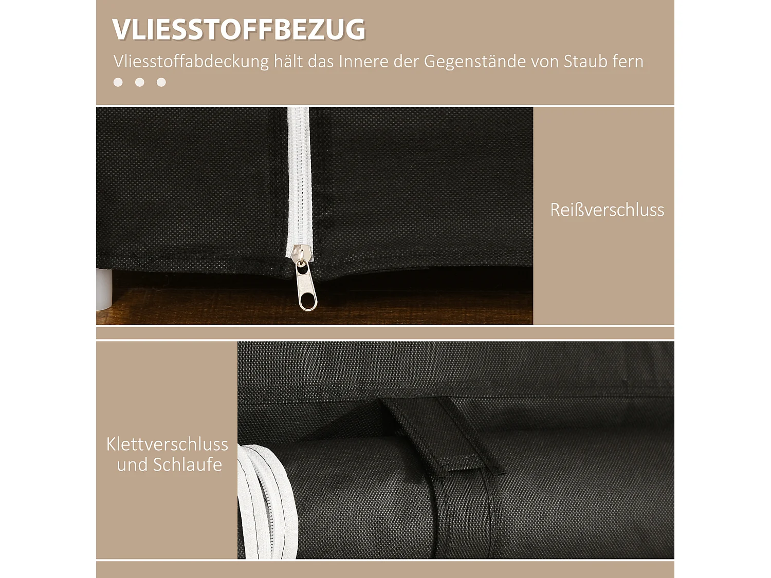 Armoire en tissu avec fermeture éclair – 1 tringle et 10 étagères, 150 x 43 x 162,5 cm, pratique, robuste et gain de place