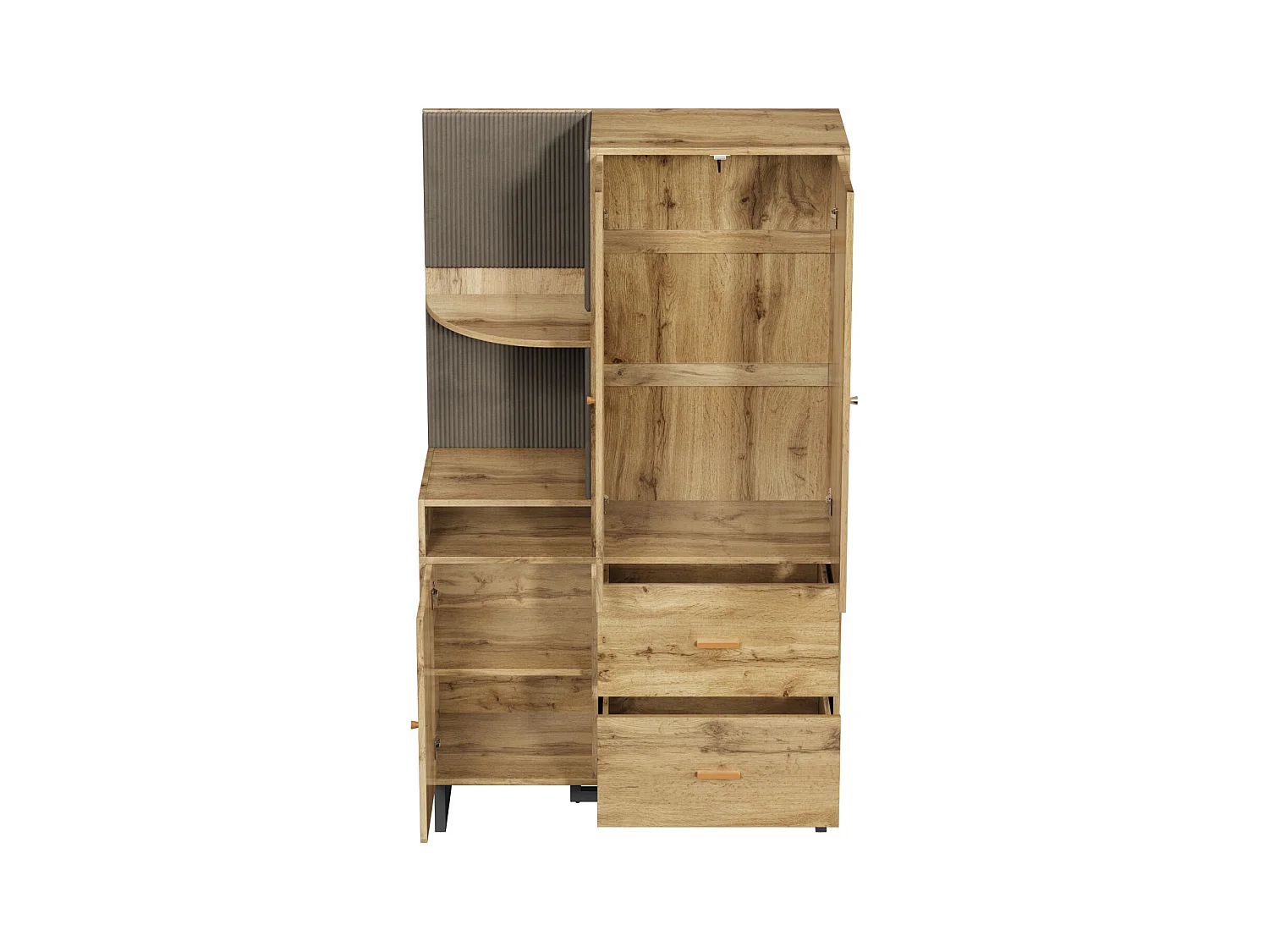 Armoire compacte pour entrée et couloir avec panneaux rembourrés et rangement chaussures – 110 x 186 x 38 cm, pratique et élégant