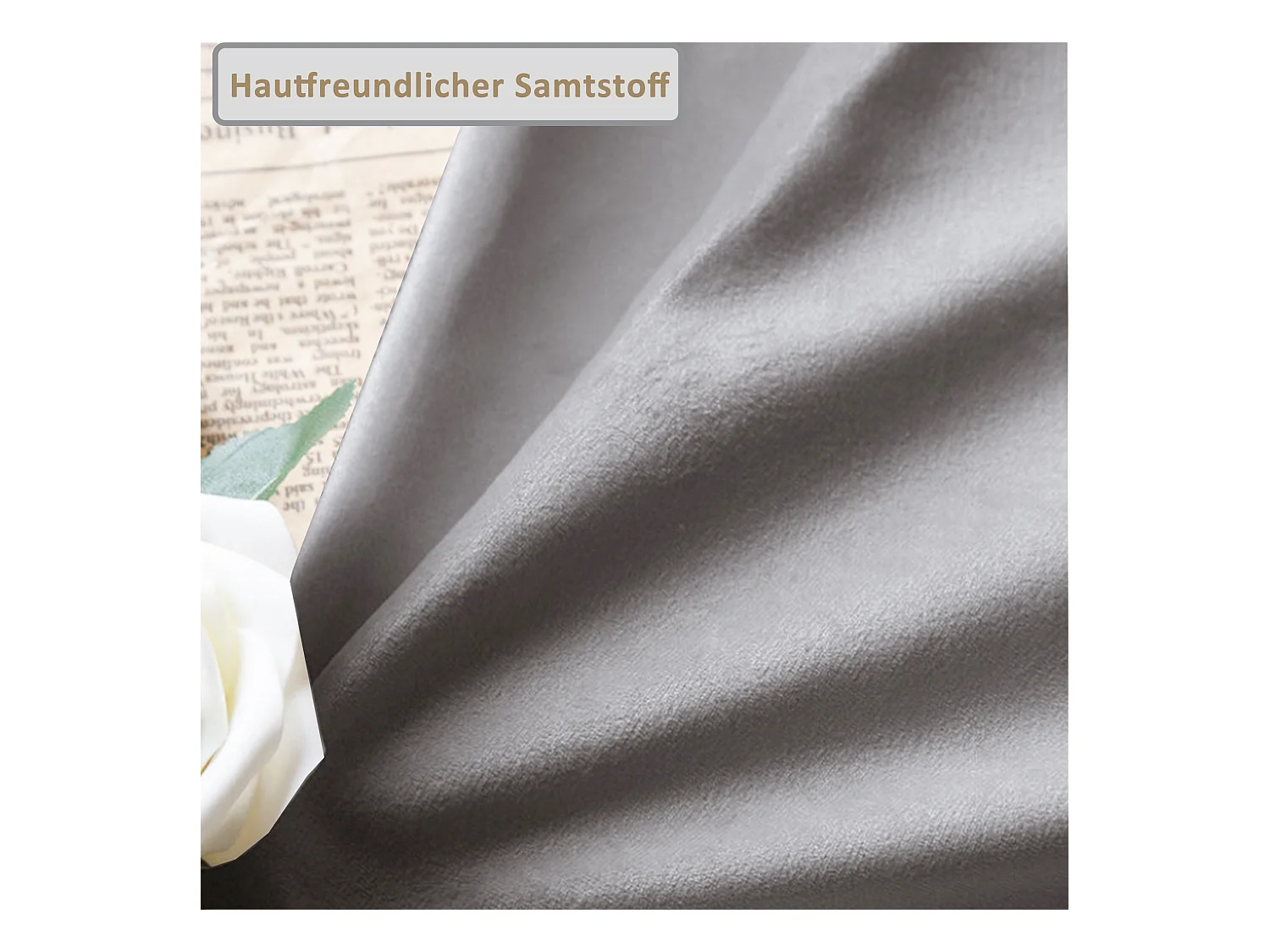 90x200 cm grijze fluwelen slaapbank met 2 grote lades en lattenbodem – Soft-touch multifunctioneel bed