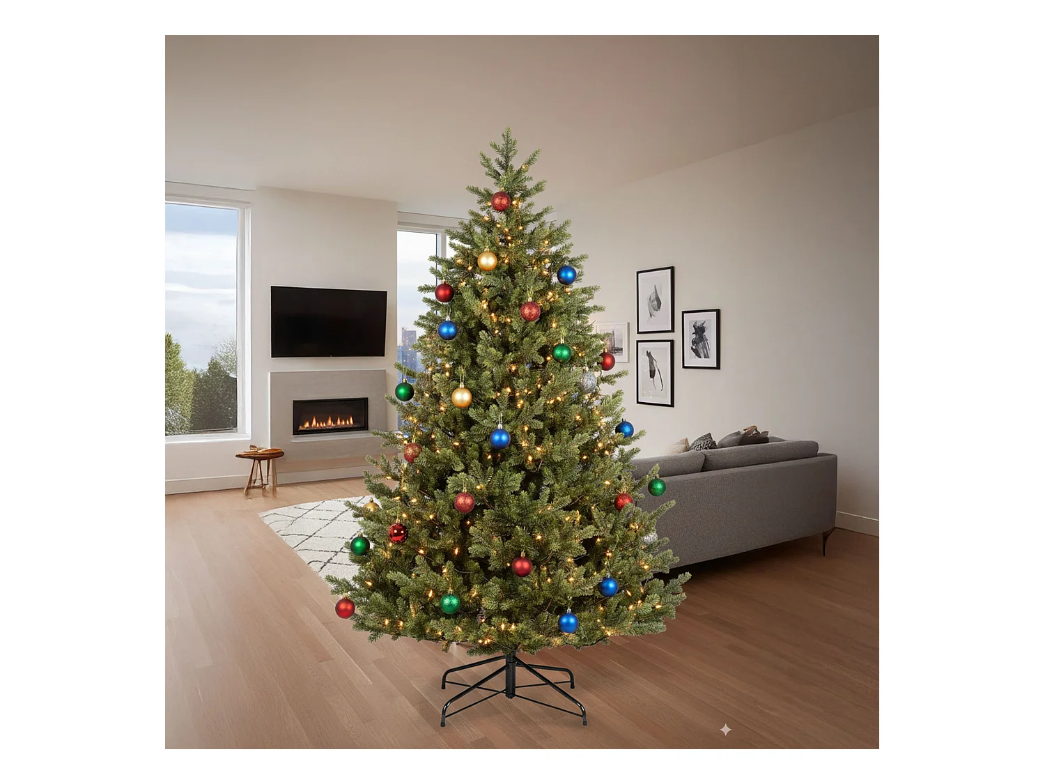 Lake - Árbol de Navidad tradicional en PE Ø132x180H, 513 puntas