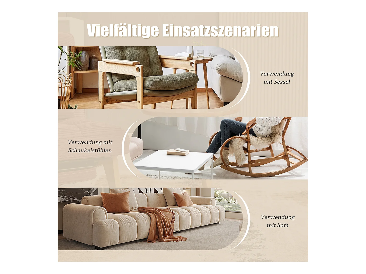 Sienna - Table Basse d'Appoint - Table Basse Roulante avec Structure en Z Renforcée - Glisse sous le Canapé - Bois Massif 50×44cm - Salon, Chambre, Balcon