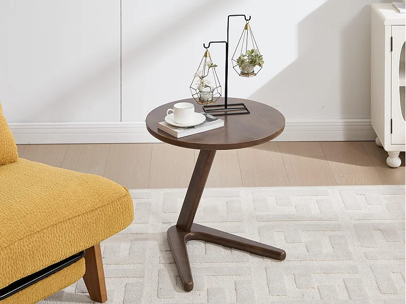 Sienna - Bijzettafel - Rolbare salontafel met versterkte Z-vormige structuur - Schuift onder de bank - 50×44cm - Woonkamer, slaapkamer, balkon