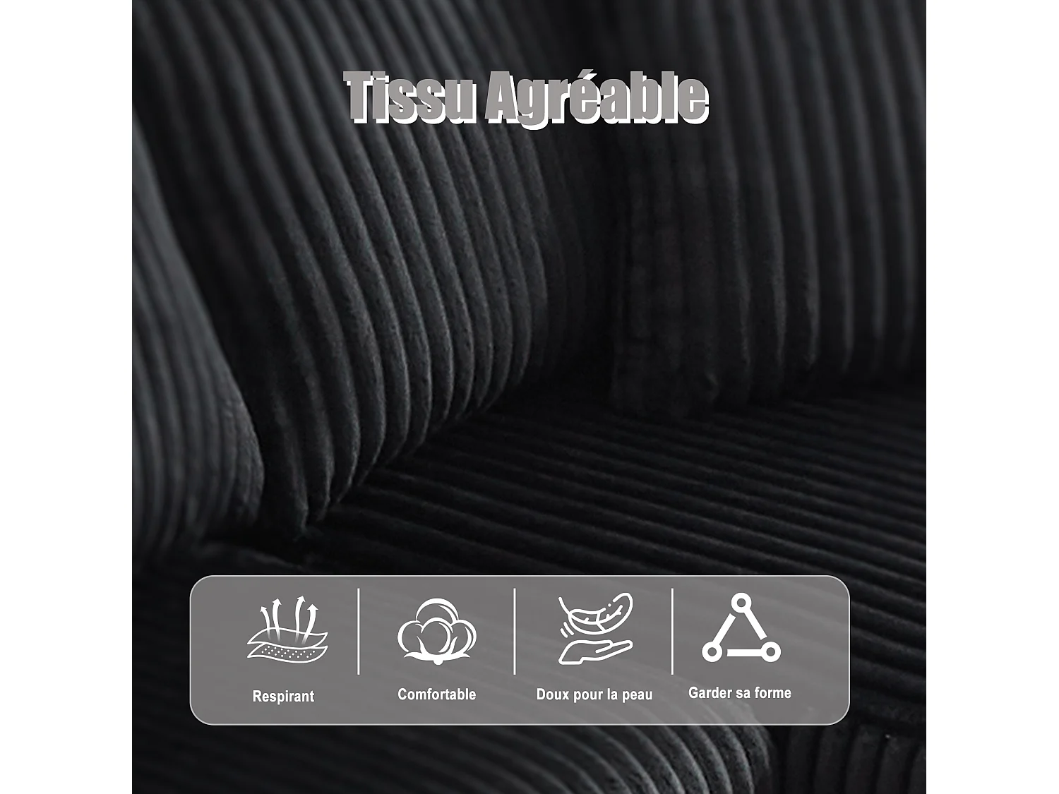 3-zits modulaire bank - Inclusief 5 kussens - Bekerhouders en zijvakken - Omvormbaar tot hoekbank - Ideaal voor woonkamer en studio