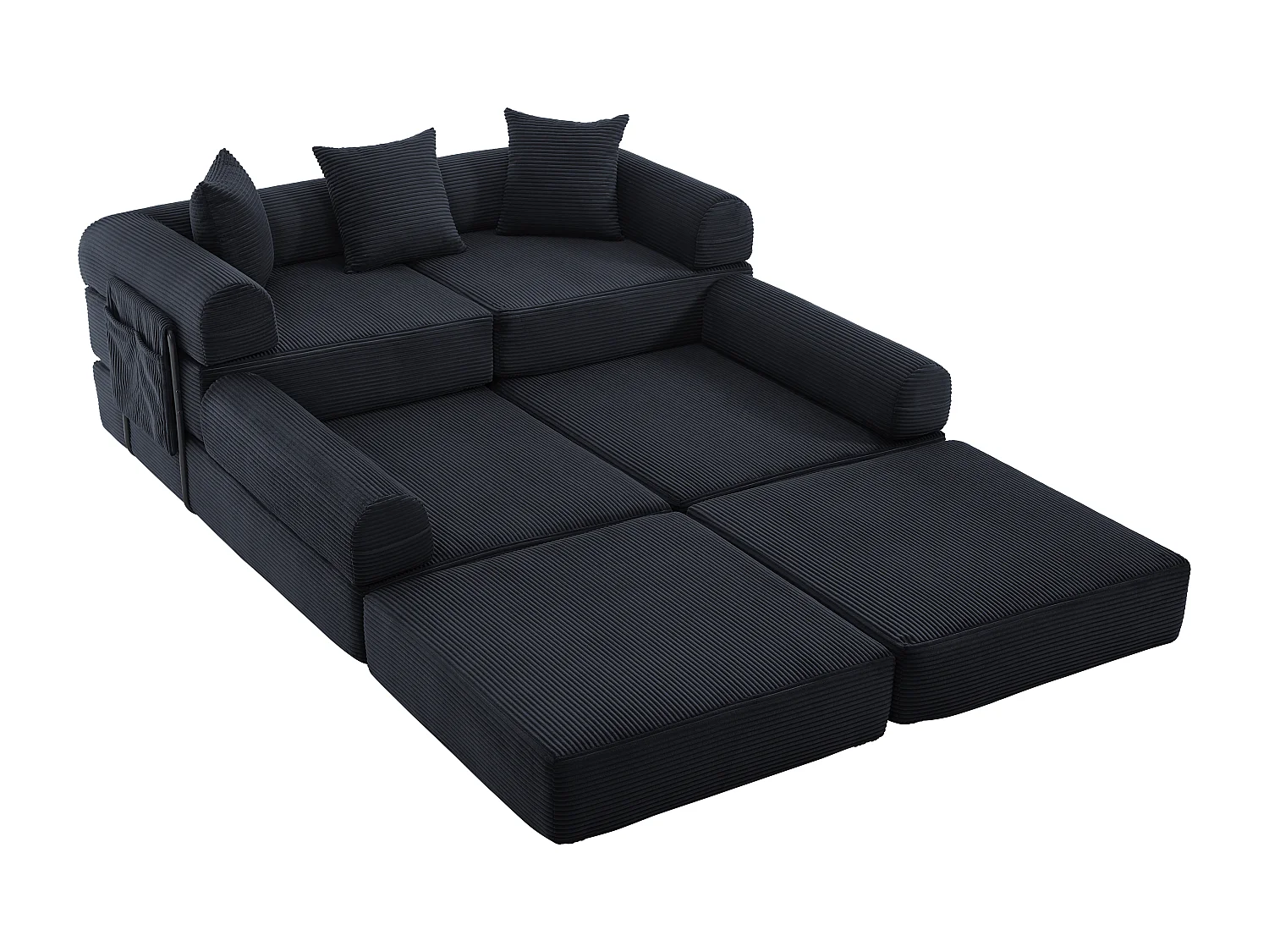 Kaleido 3.0 - Canapé Modulable 5 Places - Canapé Convertible avec Cadre Métal Externe - 5 Coussins Inclus - Combinaisons DIY Illimitées - Idéal Salon, Bureau