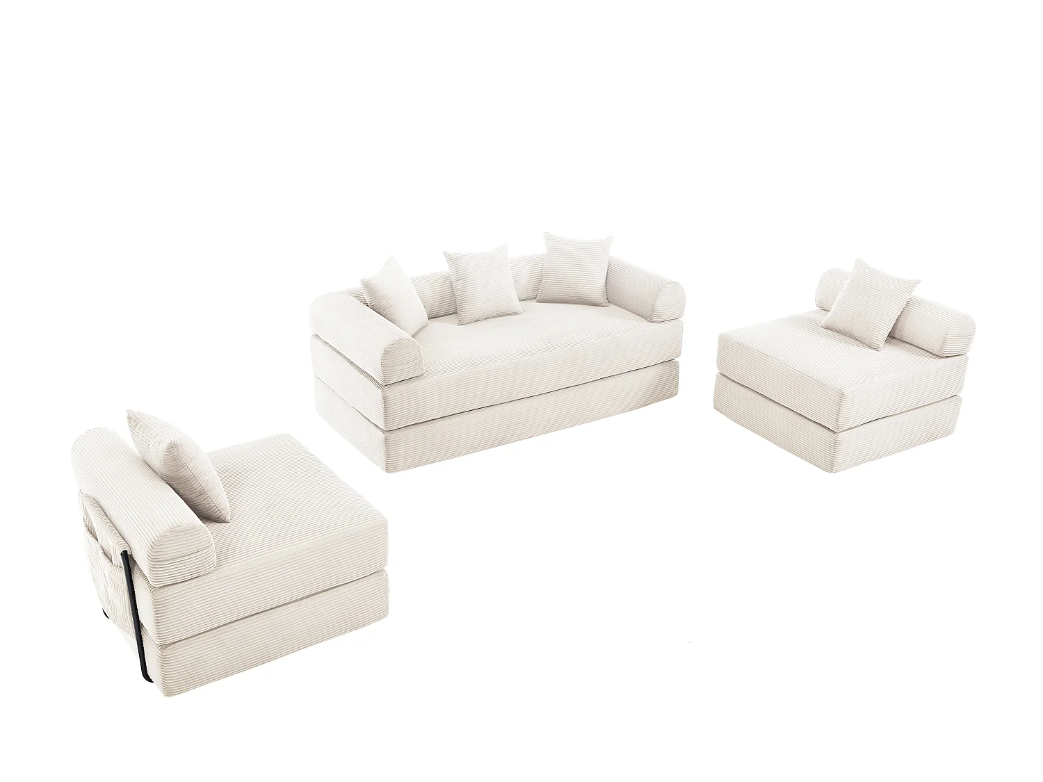 Kaleido 3.0 - Modulaire bank met 5 zitplaatsen - Omvormbare bank met extern metalen frame - Onbeperkte doe-het-zelfcombinaties - Ideaal voor woonkamer en kantoor