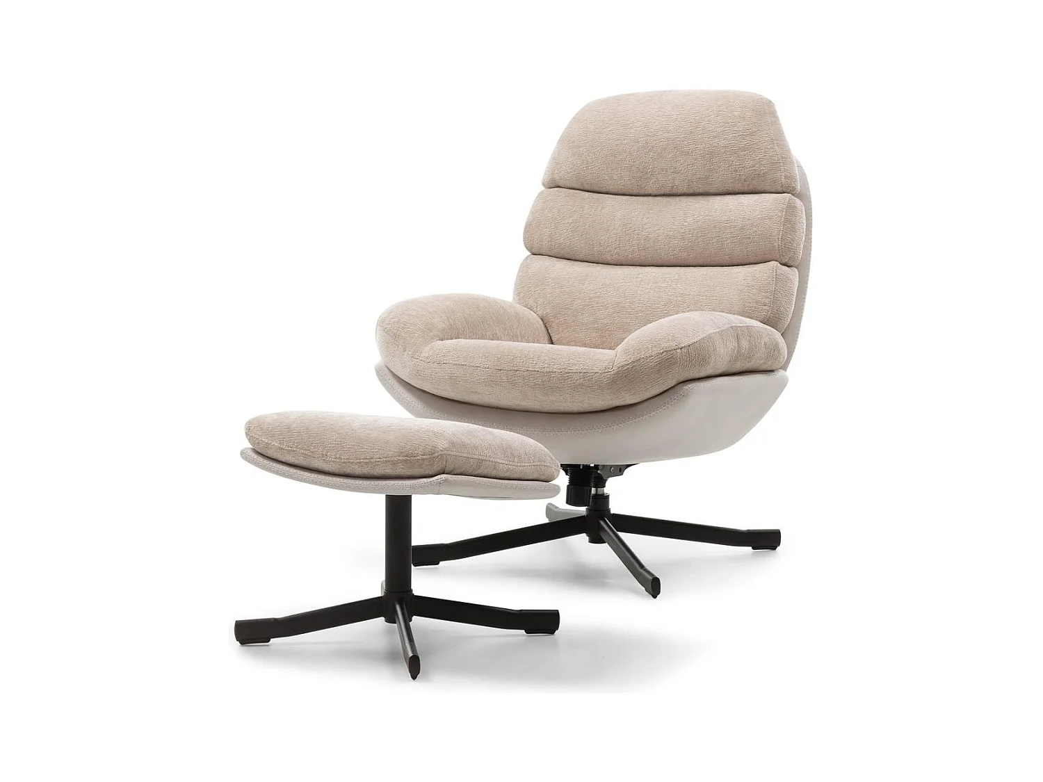 Draaistoel 77,5x90x102 cm beige Uno