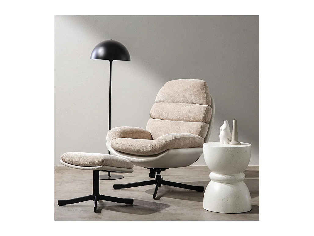 Draaistoel 77,5x90x102 cm beige Uno