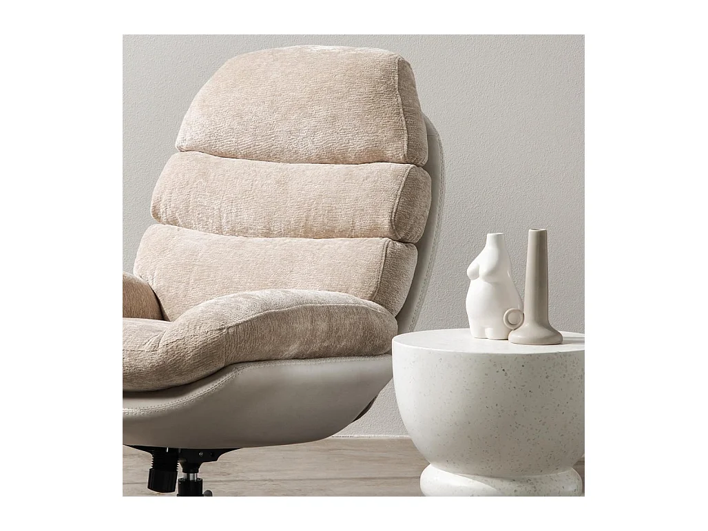 Draaistoel 77,5x90x102 cm beige Uno