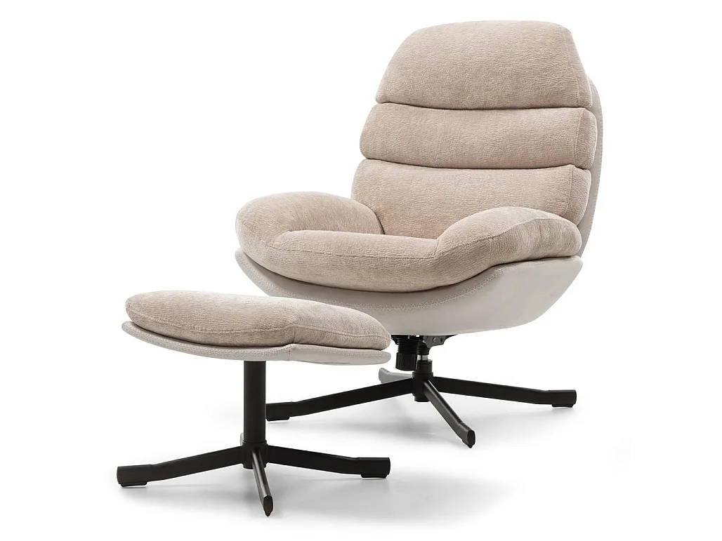 Chaise pivotante 77,5x90x102 cm beige Uno