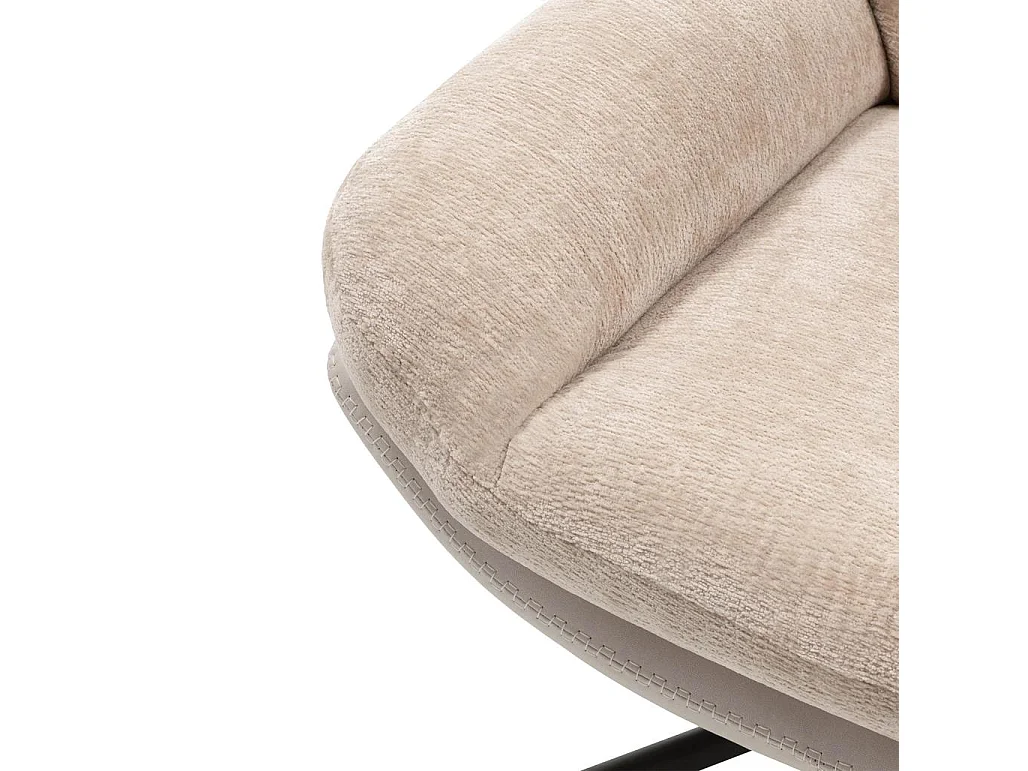 Chaise pivotante 77,5x90x102 cm beige Uno