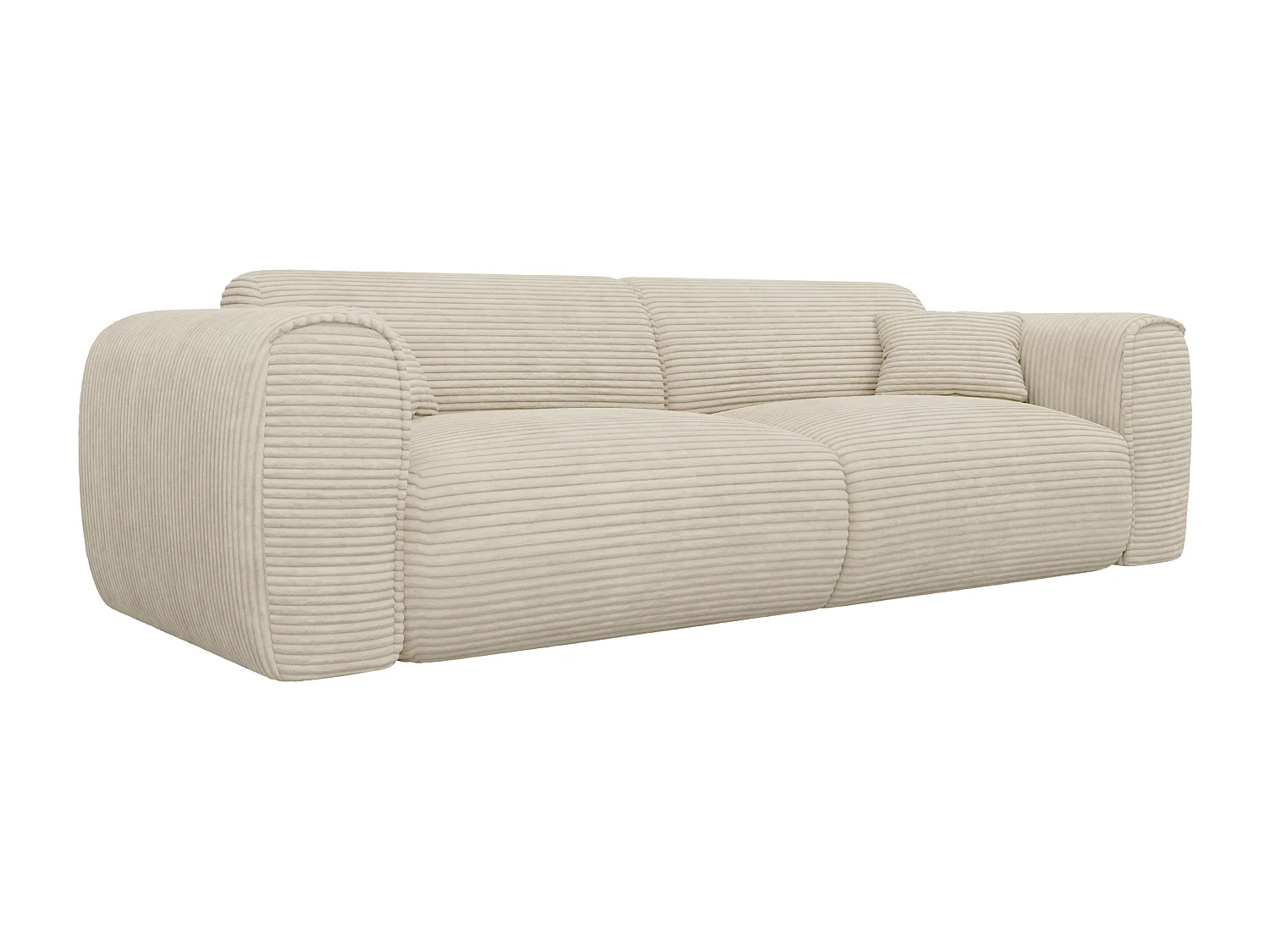 4-sitsig bäddsoffa express i beige manchester - 16 cm madrass med memoryfoam POGNIA