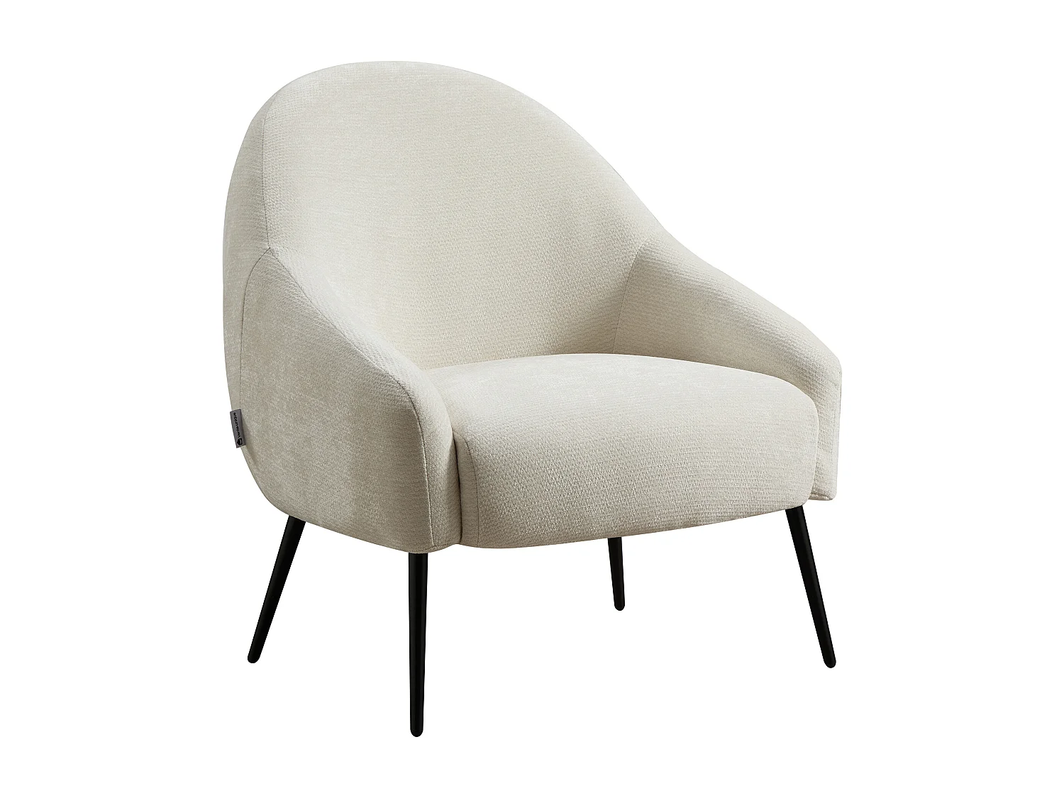 Fauteuil en tissu texturé beige RIBEDI
